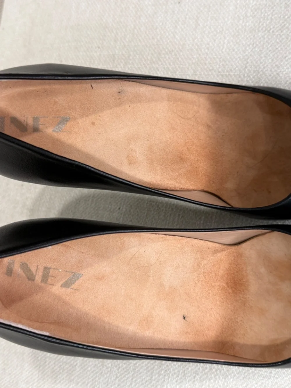 INEZ Morena 90 Black Nappa Leather Pointed Toe Pumps Heels Size 8B